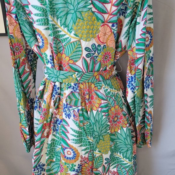 Boden Notch Neck Floral Dress US 16/18 L - Picture 11 of 16